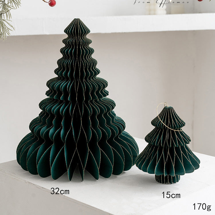 2 piezas - Adorno para árbol de Navidad con forma de panal