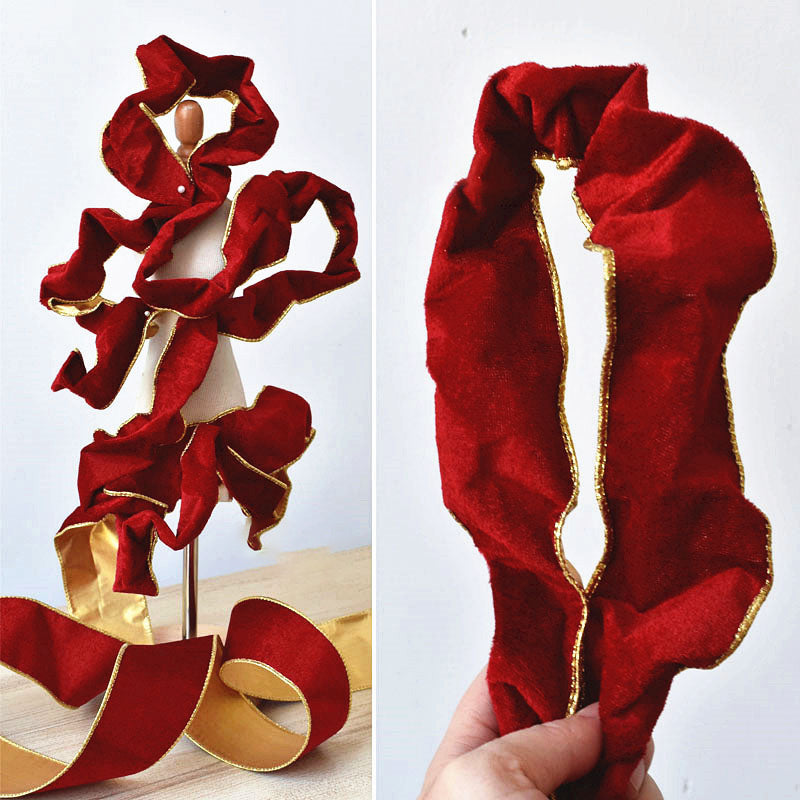 3.3 ft Premium Red Velvet Wire-Edged Ribbon – celebrate-nds.com