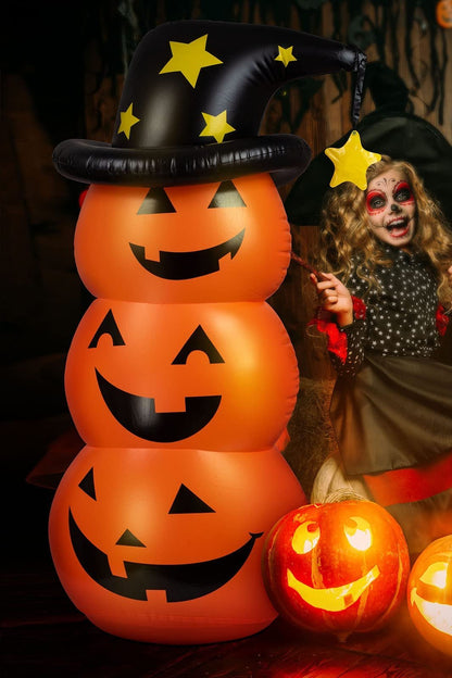 Décoration de citrouille gonflable d'Halloween de 55 pouces