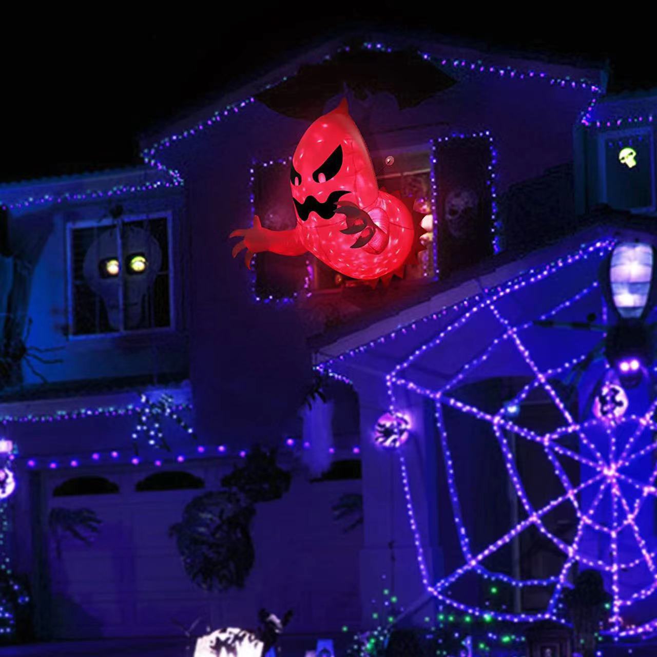 Decoración inflable de fantasmas con luces LED para Halloween