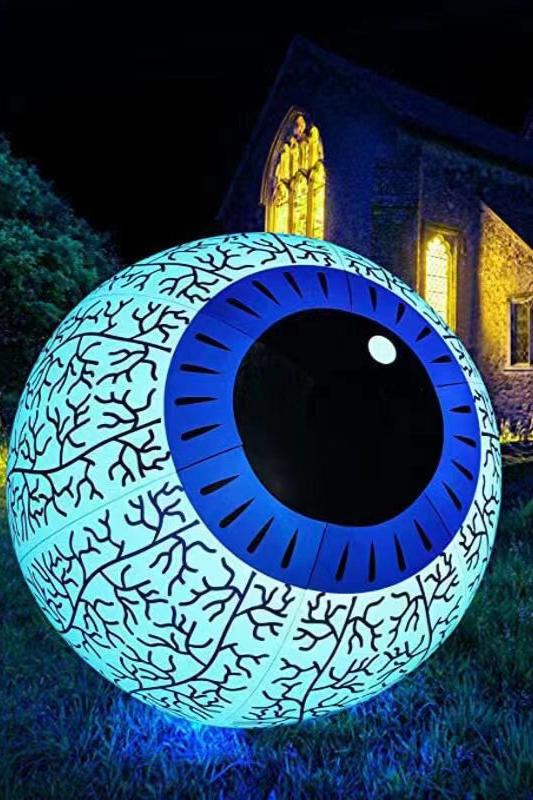 Globo ocular fantasma inflable de Halloween de 16 pulgadas con luz LED