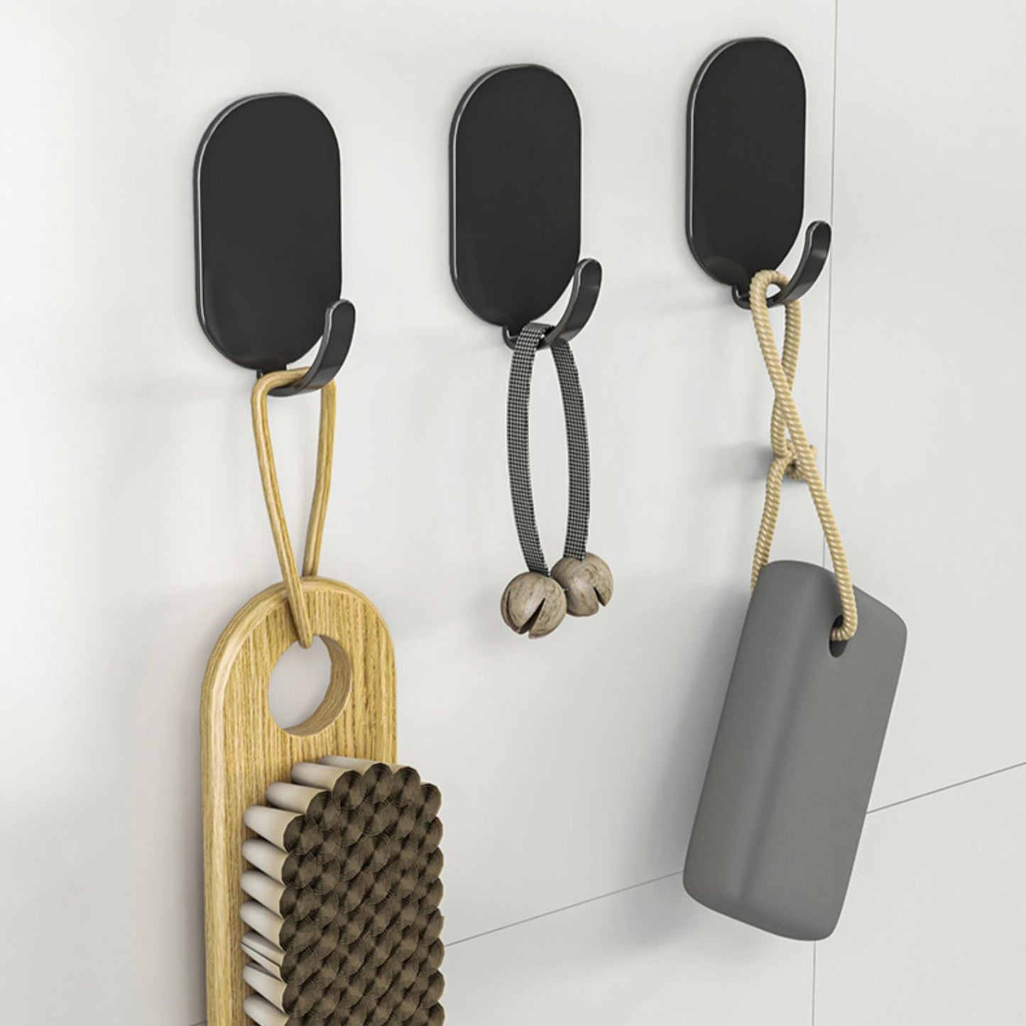 Lot de 5 crochets muraux en métal auto-adhésifs (supporte jusqu'à 20 lb)