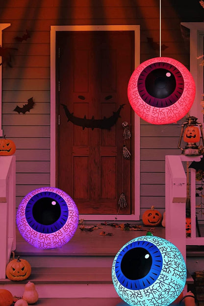 Globo ocular fantasma inflable de Halloween de 16 pulgadas con luz LED