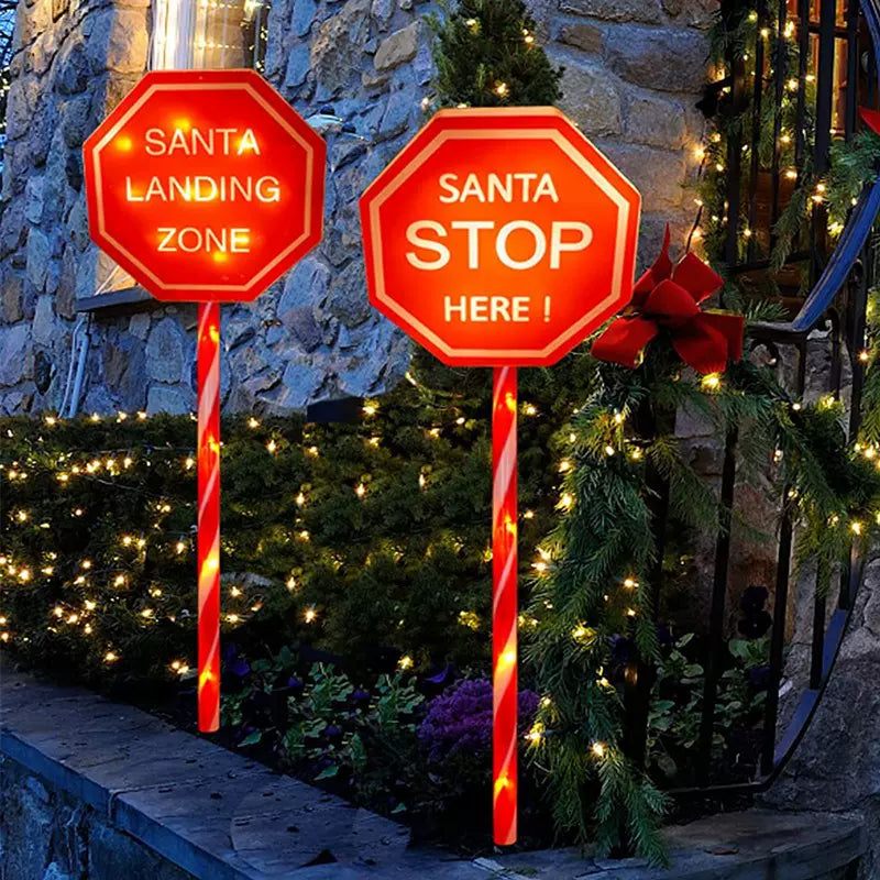 2-in-1 Solar Powered LED Christmas Sign light-Next Deal Shop-Next Deal Shop