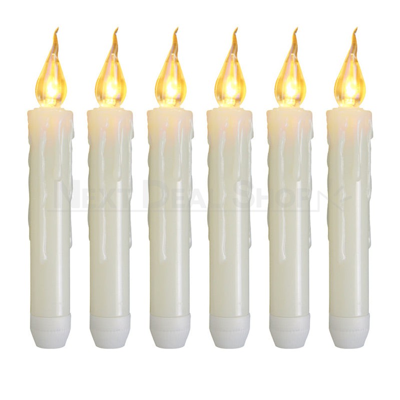 6 Pcs - Warm White Flameless LED Flickering Candle-Next Deal Shop-Next Deal Shop