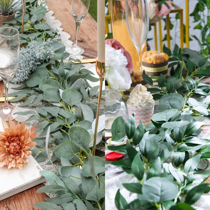 6.56 ft Artificial Eucalyptus & Willow Leaves Garland-Next Deal Shop-Next Deal Shop