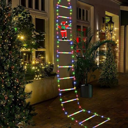 Lámpara decorativa navideña tipo escalera de 6,56 pies