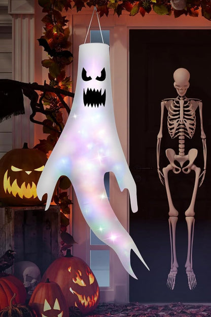 Decoración colgante con manga de viento LED gigante