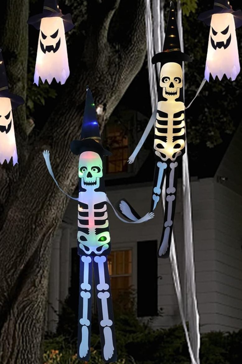 Decoración colgante con manga de viento LED gigante