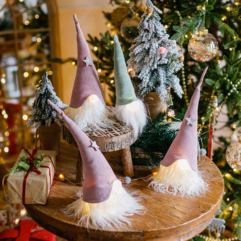 Décoration de gnome de Noël illuminée