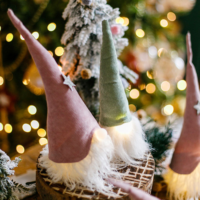 Décoration de gnome de Noël illuminée