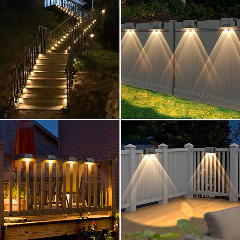Solar Powered Dual Lens LED Fence Light-Next Deal Shop-Next Deal Shop