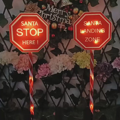 Letrero navideño LED 2 en 1 con energía solar