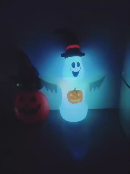 47 inch Light Up Inflatable Pumpkin Ghost Decoration